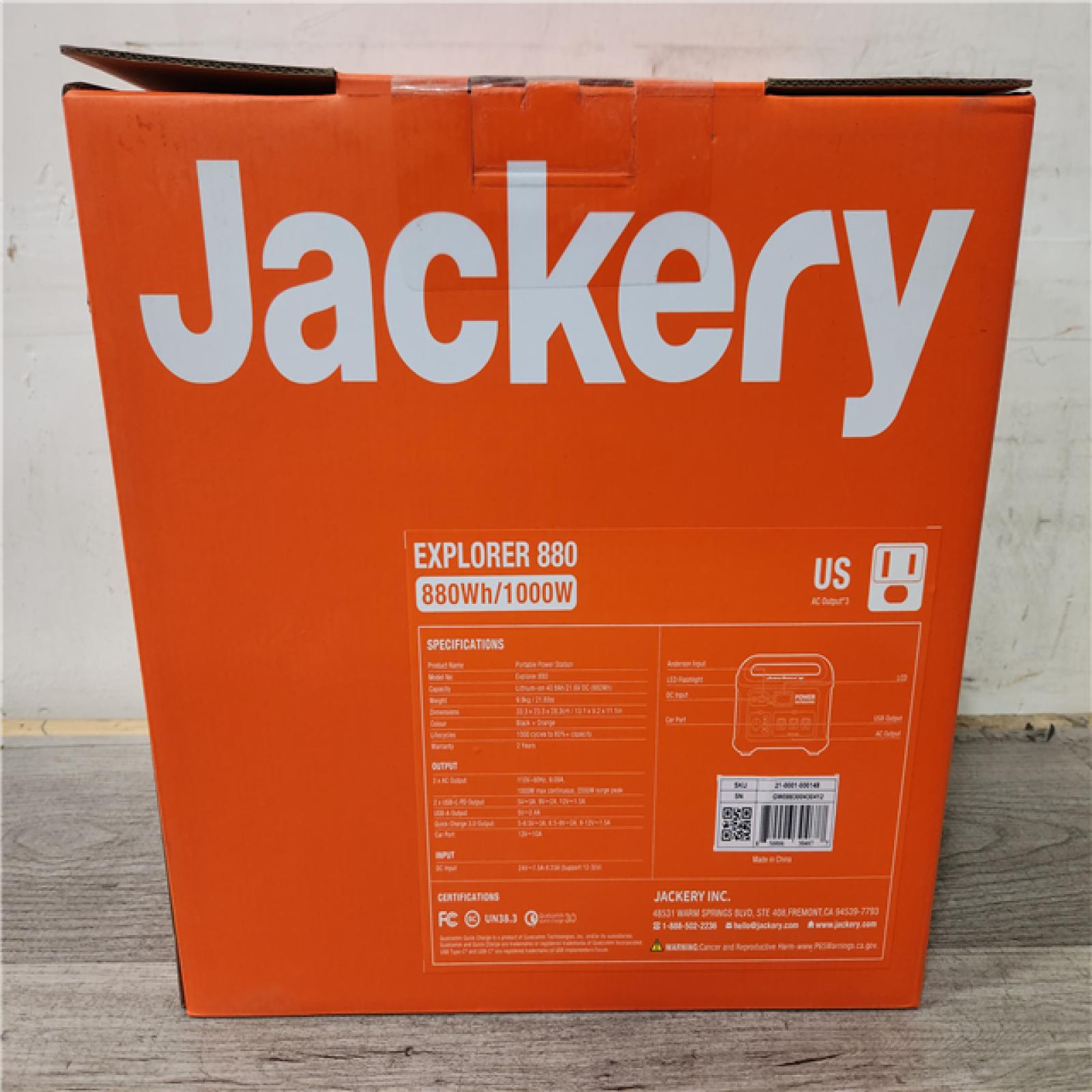 Phoenix Location NEW Jackery Explorer 880, 880Wh/1000W Model No: Explorer 880