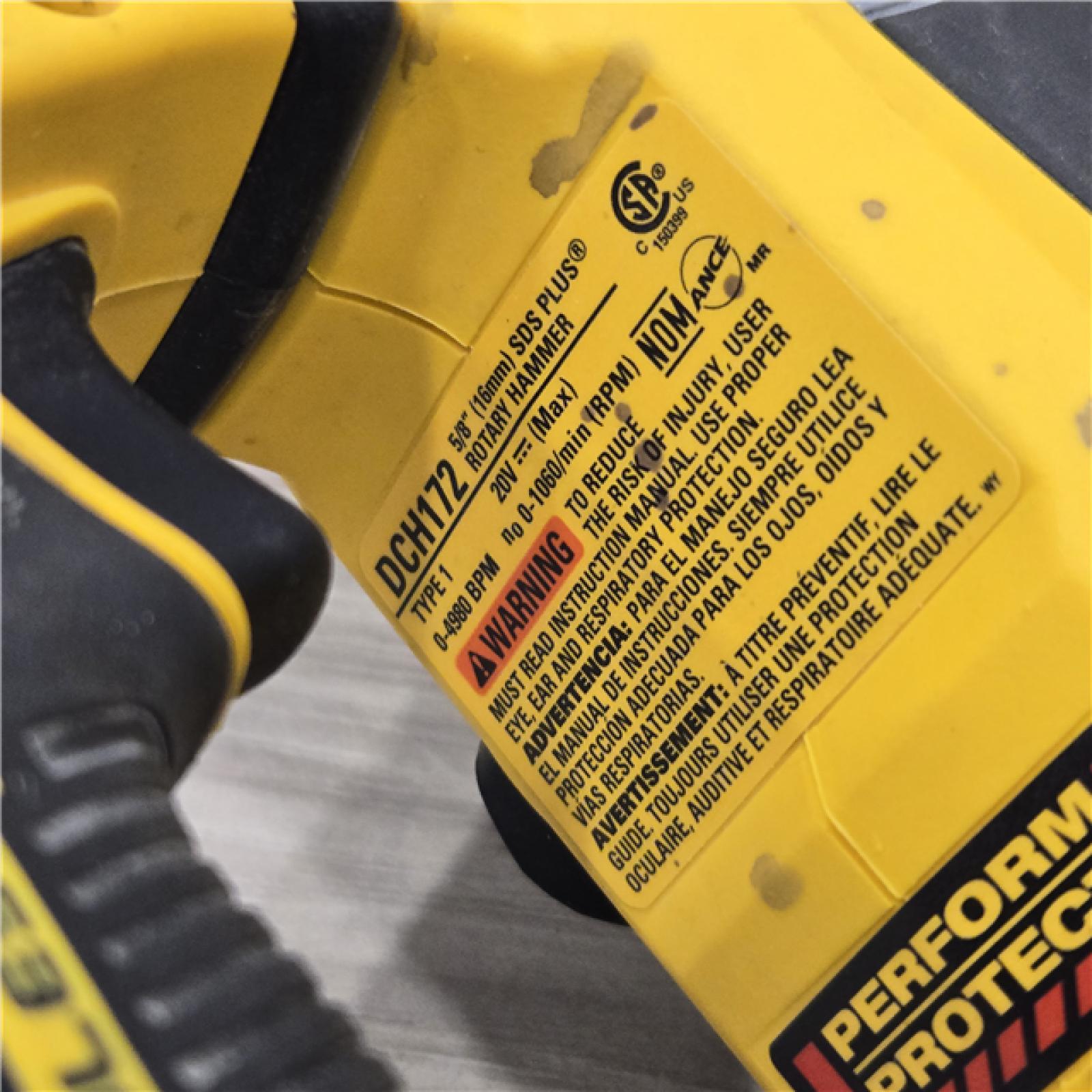 AS-IS Dewalt DCH172B MAX Atomic 20V Cordless SDS Plus Rotary Hammer (Tool Only)
