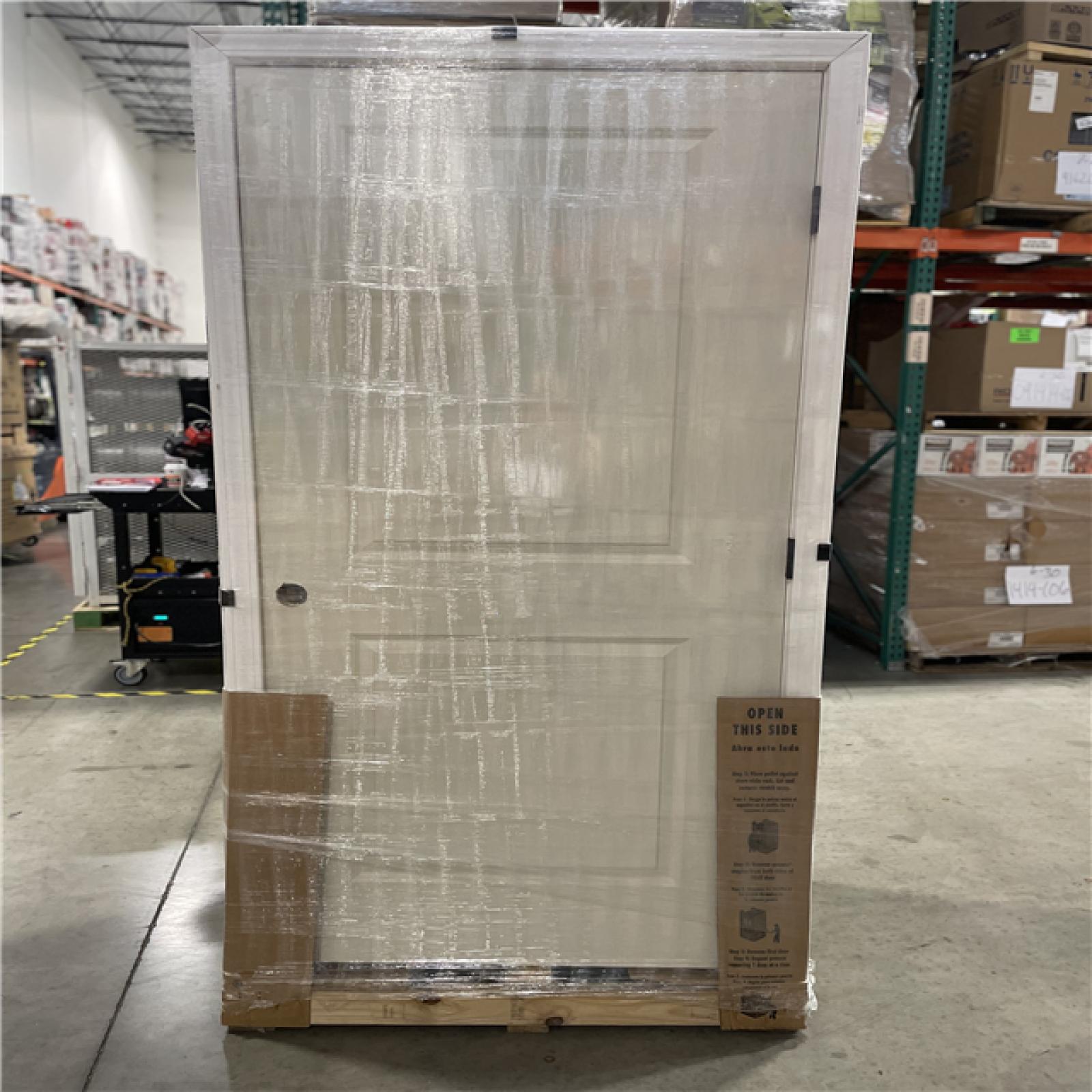 DALLAS LOCATION - 36 in. x 80 in. LH2P Sqtop Hollow Core White Primed Composite Smooth Single Prehung Interior Door w/356 Casing Blk-Hinge PALLET-(5 UNITS)