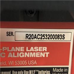 NEW - Milwaukee 12-Volt Lithium-ion Cordless 125 ft. Green 360° 3-Plane Laser Level with Automatic Alignment & Receiver