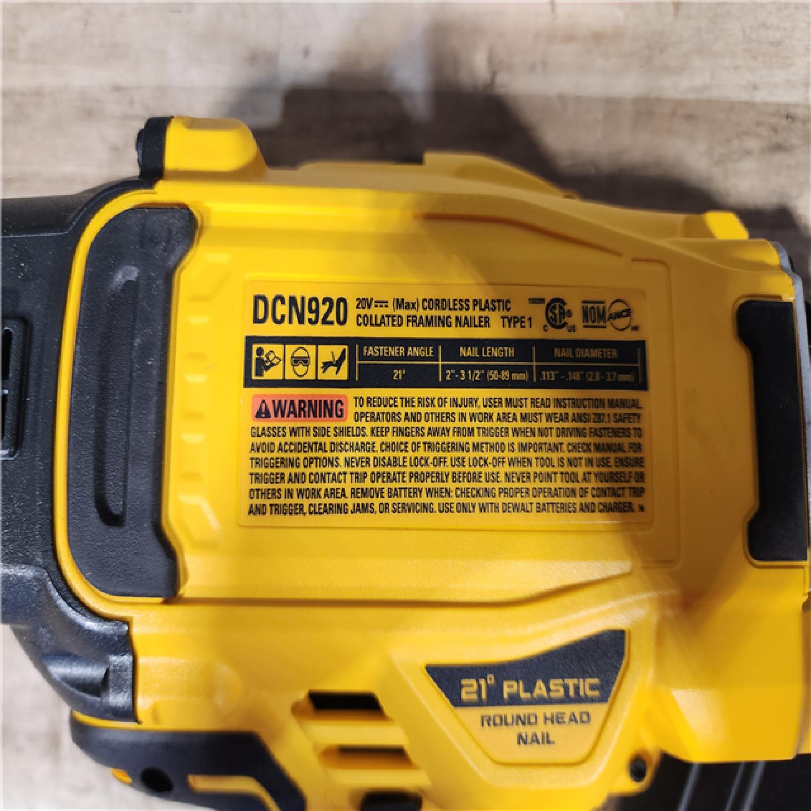 HOUSTON LOCATION - AS - IS DEWALT 20-Volt 21° Cordless Framing Nailer (Tool-Only)