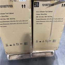 DALLAS LOCATION -Husky Standard Duty 42 in. 8-Drawer Blue Rolling Tool Cabinet PALLET-(2 UNITS)