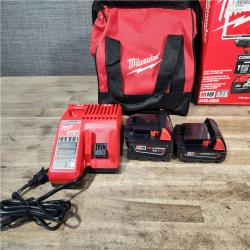 HOUSTON LOCATION - AS-IS M18 18-Volt Lithium-Ion Brushless Cordless Compact Hammer Drill/Impact Combo Kit (2-Tool) with (2) Batteries  Bag