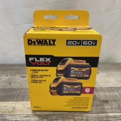 NEW - DEWALT FLEXVOLT 20V/60V MAX Lithium-Ion 6.0Ah Battery Pack (2 Pack)