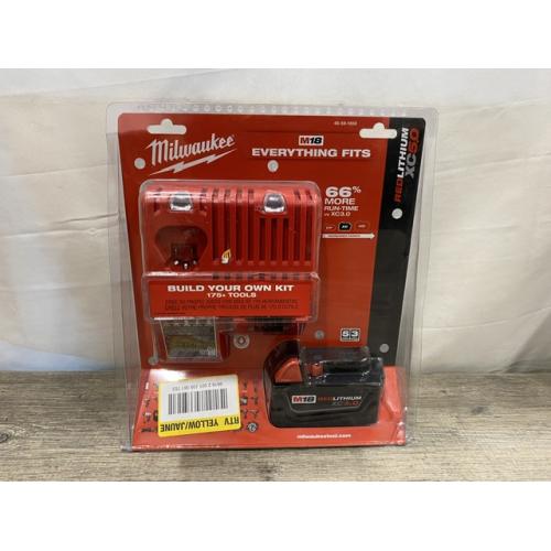 NEW - Milwaukee 18-Volt Lithium-Ion XC Starter Kit with One 5.0Ah Battery and Charger
