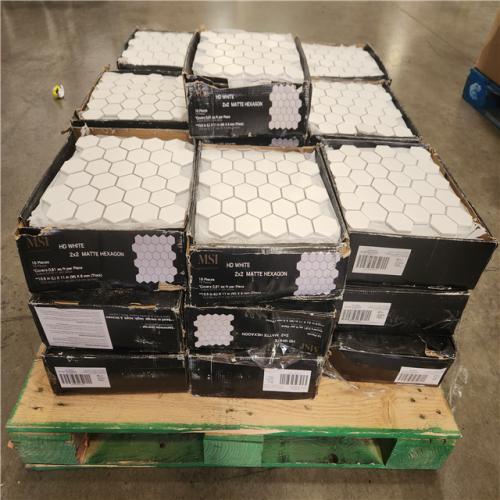 Phoenix New MSI White 2 in. Hexagon 11 in. x 11 in. x 0.25 in. Matte Porcelain Mesh-Mounted Mosaic Tile (362 sq. ft. /28  Case)