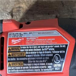 Houston Location AS-IS Milwaukee FUEL SURGE 18V Lithium-Ion Brushless Cordless 1/4 in. Hex Impact Driver (Tool-Only)