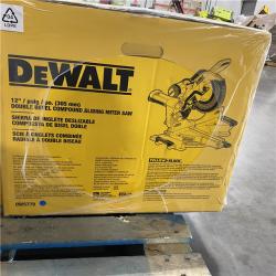 Dallas Location - NEW- DEWALT 15 Amp Corded 12 in. Double Bevel Sliding Compound Miter Saw