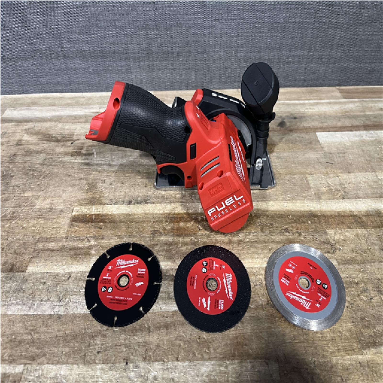 Houston Location AS-IS Milwaukee FUEL 12V Lithium-Ion Brushless Cordless 3 in. Cut Off Saw (Tool-Only)