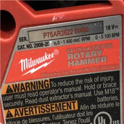 AS-IS Milwaukee FUEL 18V Lithium-Ion Brushless Cordless 5/8 in. SDS-Plus Rotary Hammer (Tool-Only)