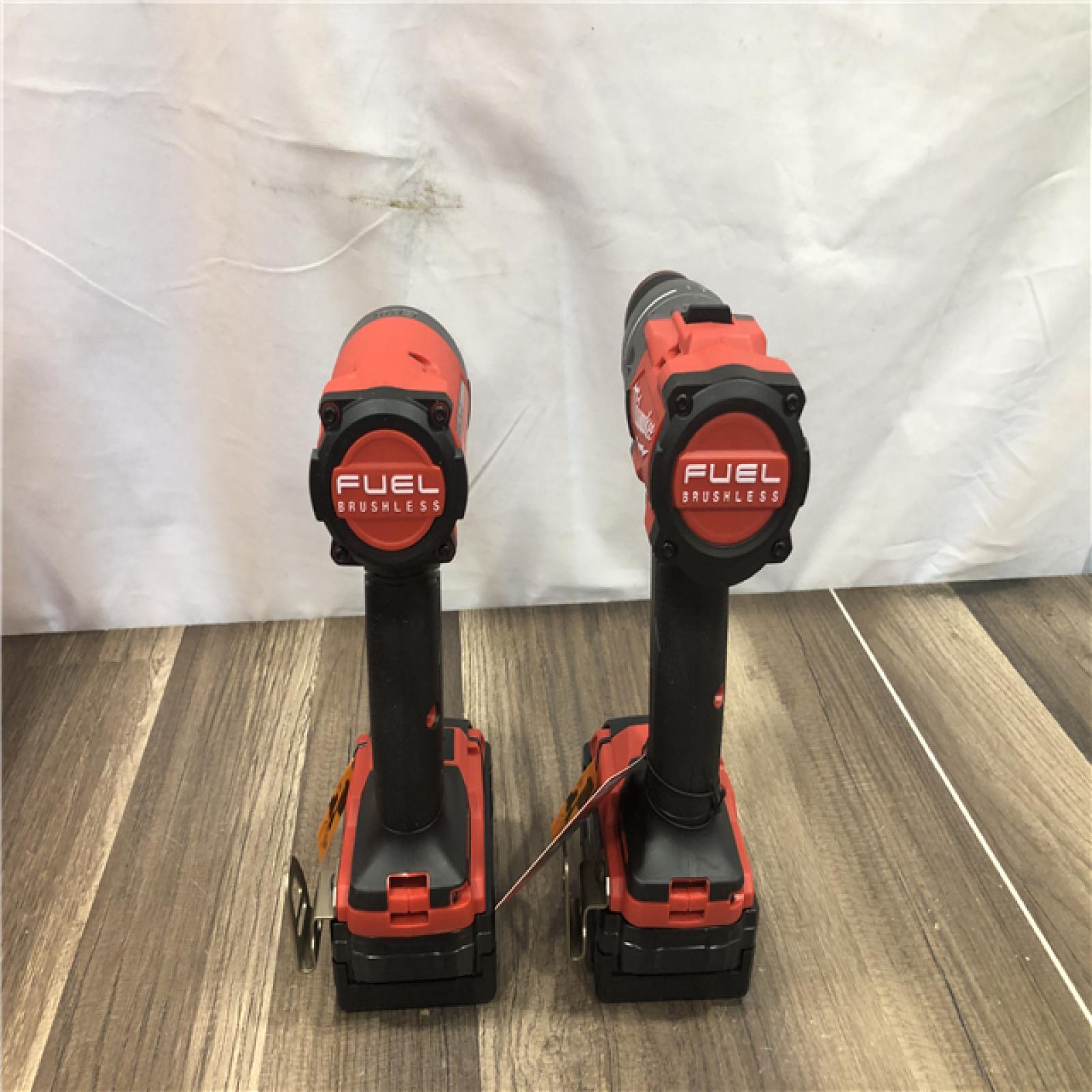 AS-IS Milwaukee FUEL 18V Lithium-Ion Brushless Cordless Hammer Drill and Impact Driver Combo Kit
