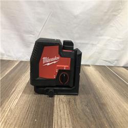 AS-IS Milwaukee 100 ft. REDLITHIUM Lithium-Ion USB Green Rechargeable Cross Line Laser Level with Charger