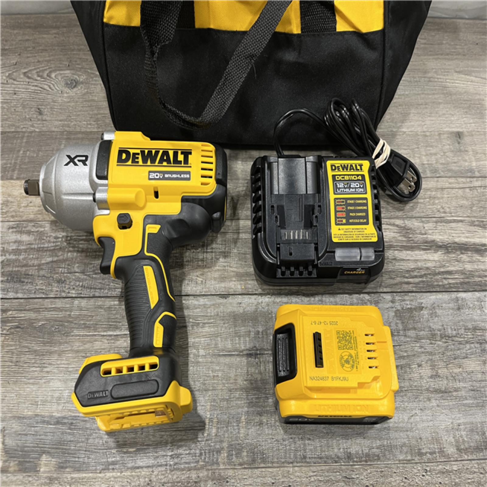 AS-IS DEWALT 20V MAX Lithium-Ion Cordless 1/2 in. Impact Wrench Kit