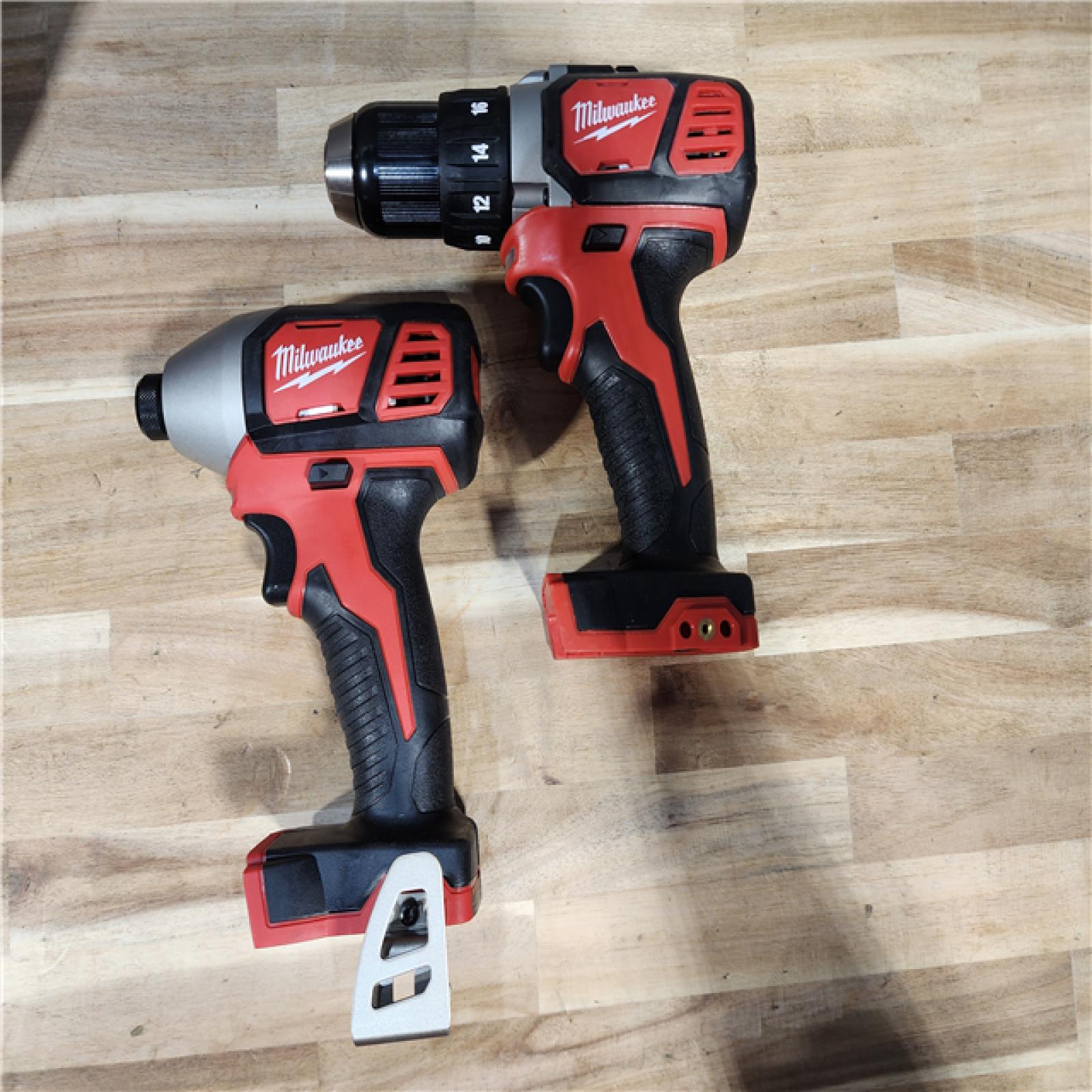HOUSTON LOCATION - AS-IS Milwaukee  18V Lithium-Ion Cordless Drill Driver/Impact Driver Combo Kit
