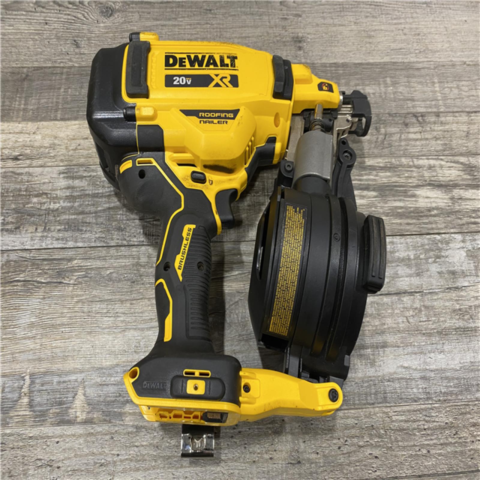 AS-IS DEWALT 20V MAX 15-Degree Electric Cordless Roofing Nailer (Tool Only)
