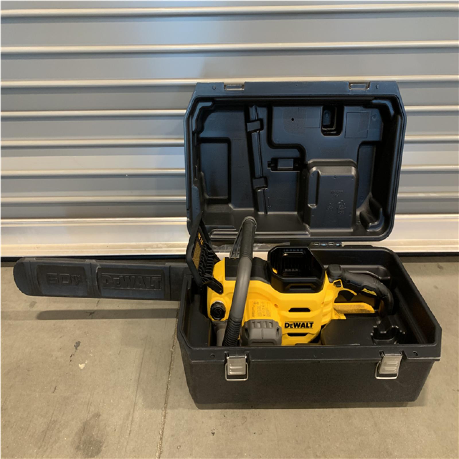 AS-IS DEWALT FLEXVOLT 60-Volt MAX 20 in. Brushless Cordless Battery Powered Chainsaw and Case (Tool with Case Only)
