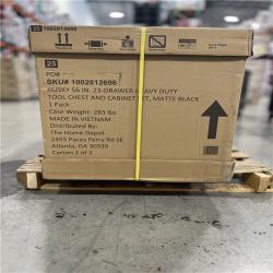 DALLAS LOCATION- NEW!- Husky 56 in. W x 22 in. D Heavy Duty 23-Drawer Rolling Tool Chest and Top Tool Cabinet Set in Matte Black