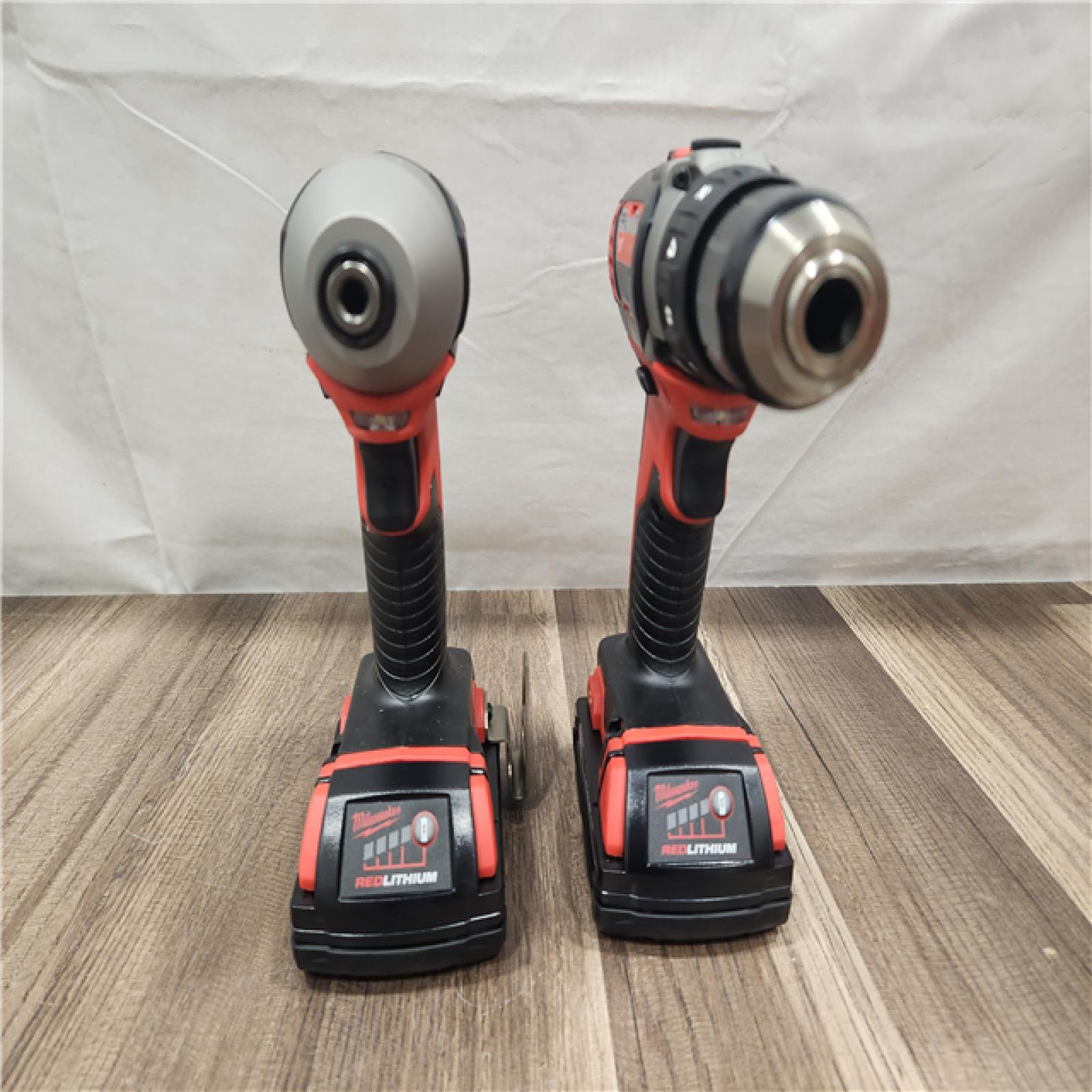 AS-IS- Milwaukee 18V Cordless Brushed 2-Tool Drill/Driver and Impact Driver Kit