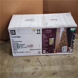 HOUSTON LOCATION - AS-IS GRAND DUCHESS TWINKLING BALSAM FIR FLOCKED LED PRE-LIT TREE