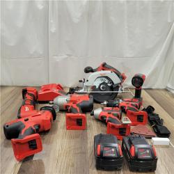 AS-IS Milwaukee M18 18-Volt Lithium-Ion Cordless Combo Kit 6-Tool with 2-Batteries, Charger and Tool Bag