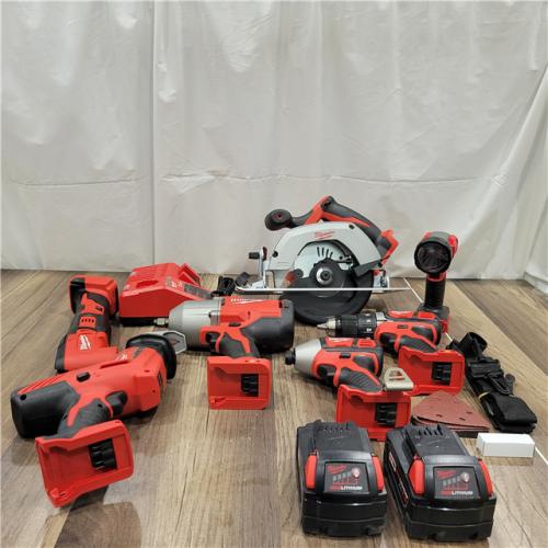 AS-IS Milwaukee M18 18-Volt Lithium-Ion Cordless Combo Kit 6-Tool with 2-Batteries, Charger and Tool Bag
