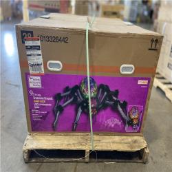 DALLAS LOCATION - Home Accents Holiday 9.5 ft. Long Gruesome Grounds Giant-Sized LED Arachnophobia Spider