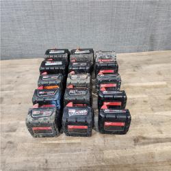 HOUSTON LOCATION - AS-IS MILWAUKEE BATTERY PACK QTY - 15