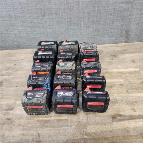 HOUSTON LOCATION - AS-IS MILWAUKEE BATTERY PACK QTY - 15