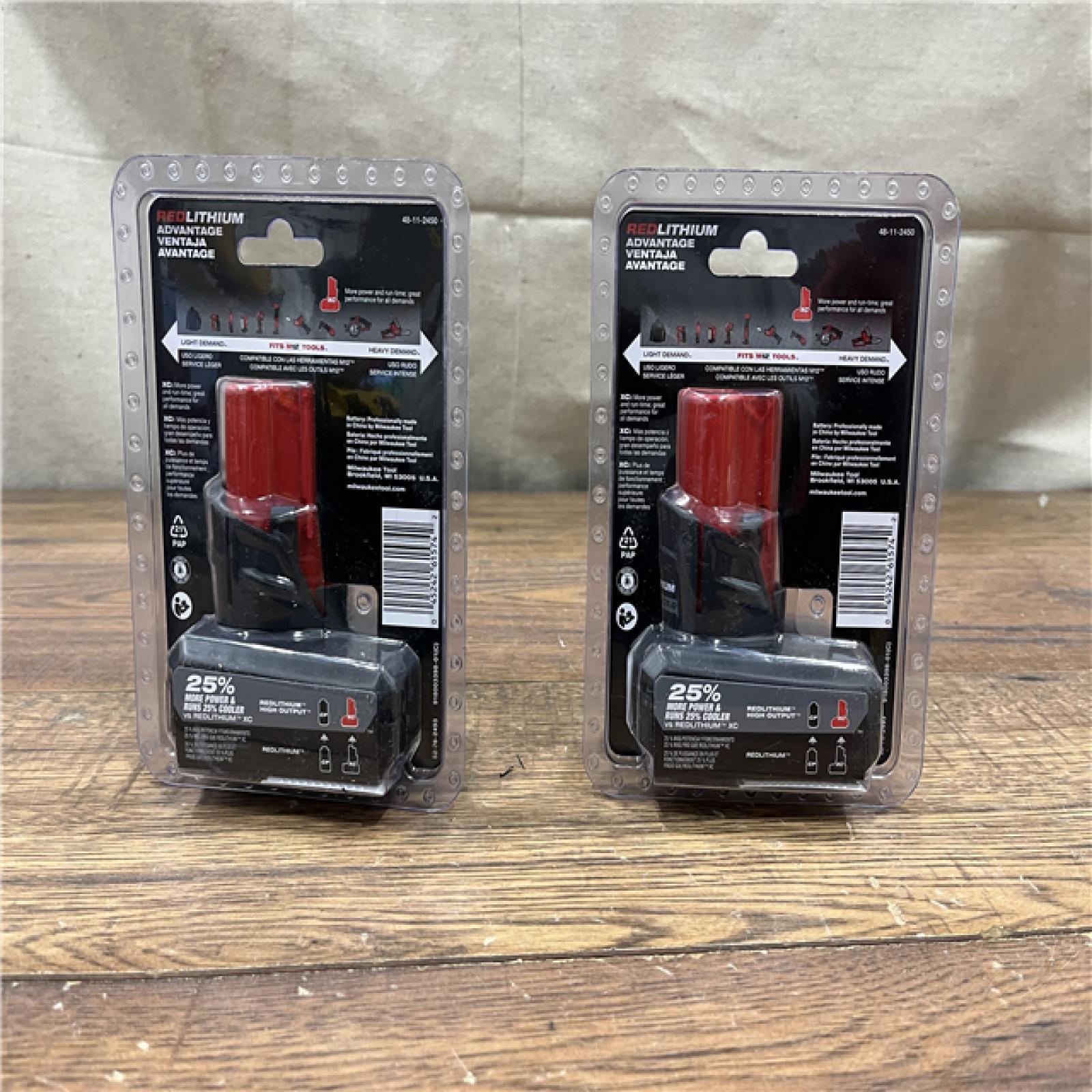 NEW - Milwaukee 12-Volt Lithium-Ion XC High Output 5.0 Ah Battery Pack (LOT OF 2)