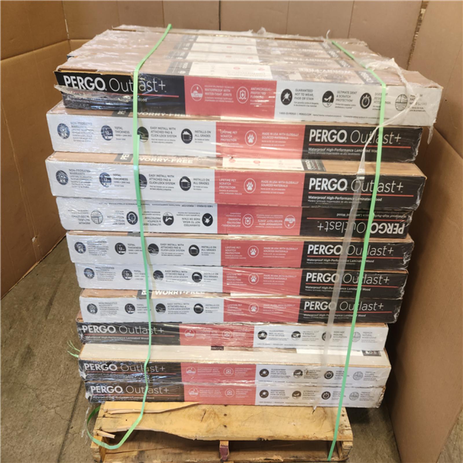 Phoenix NEW Mixed Pergo Outlast+ Soft Oak Glazed and Applewood Waterproof Laminate Wood Flooring Pallet of 56 Cases