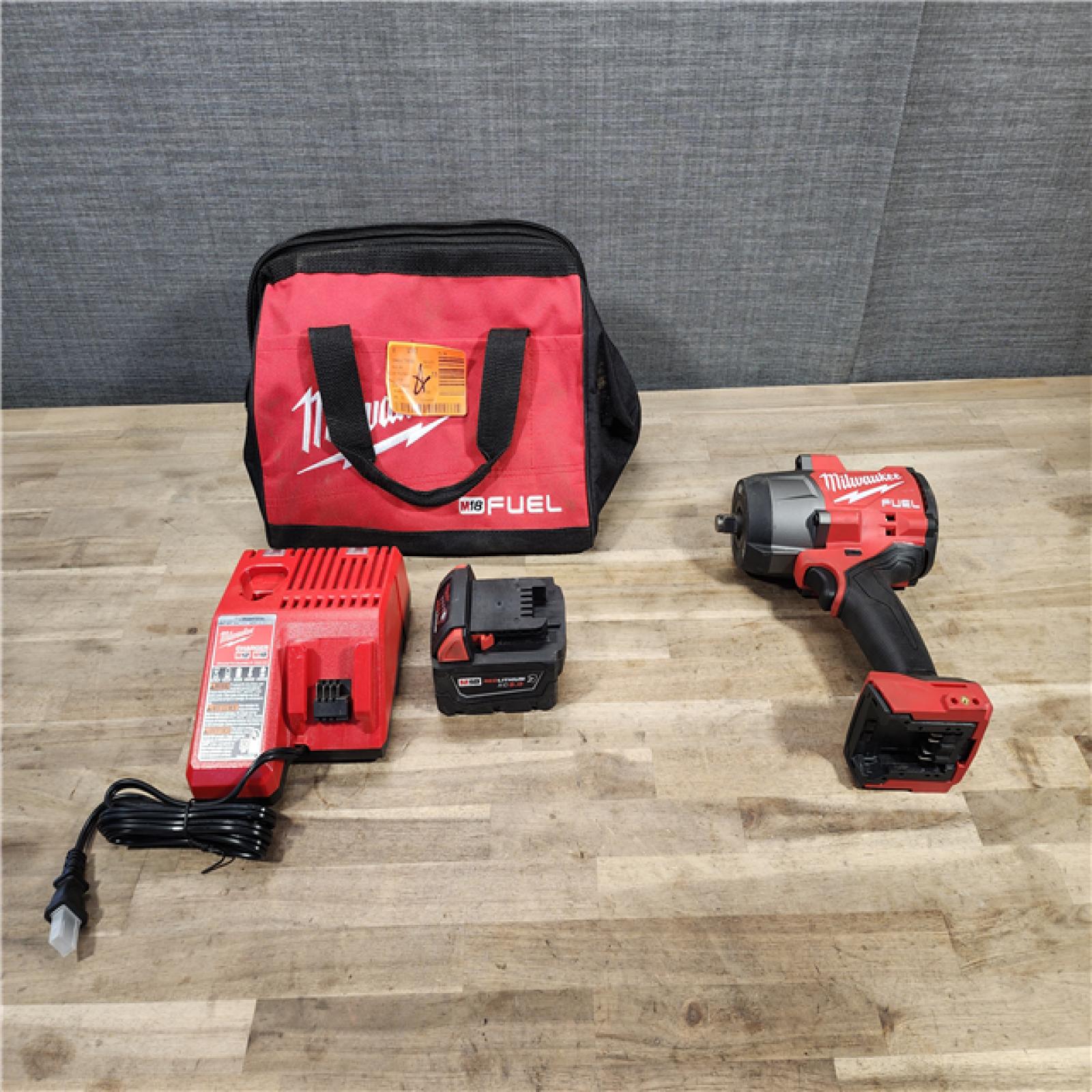 HOUSTON LOCATION - AS-IS Milwaukee M18 1/2 in. Cordless Brushless High Torque Impact Wrench Kit (Battery & Charger)