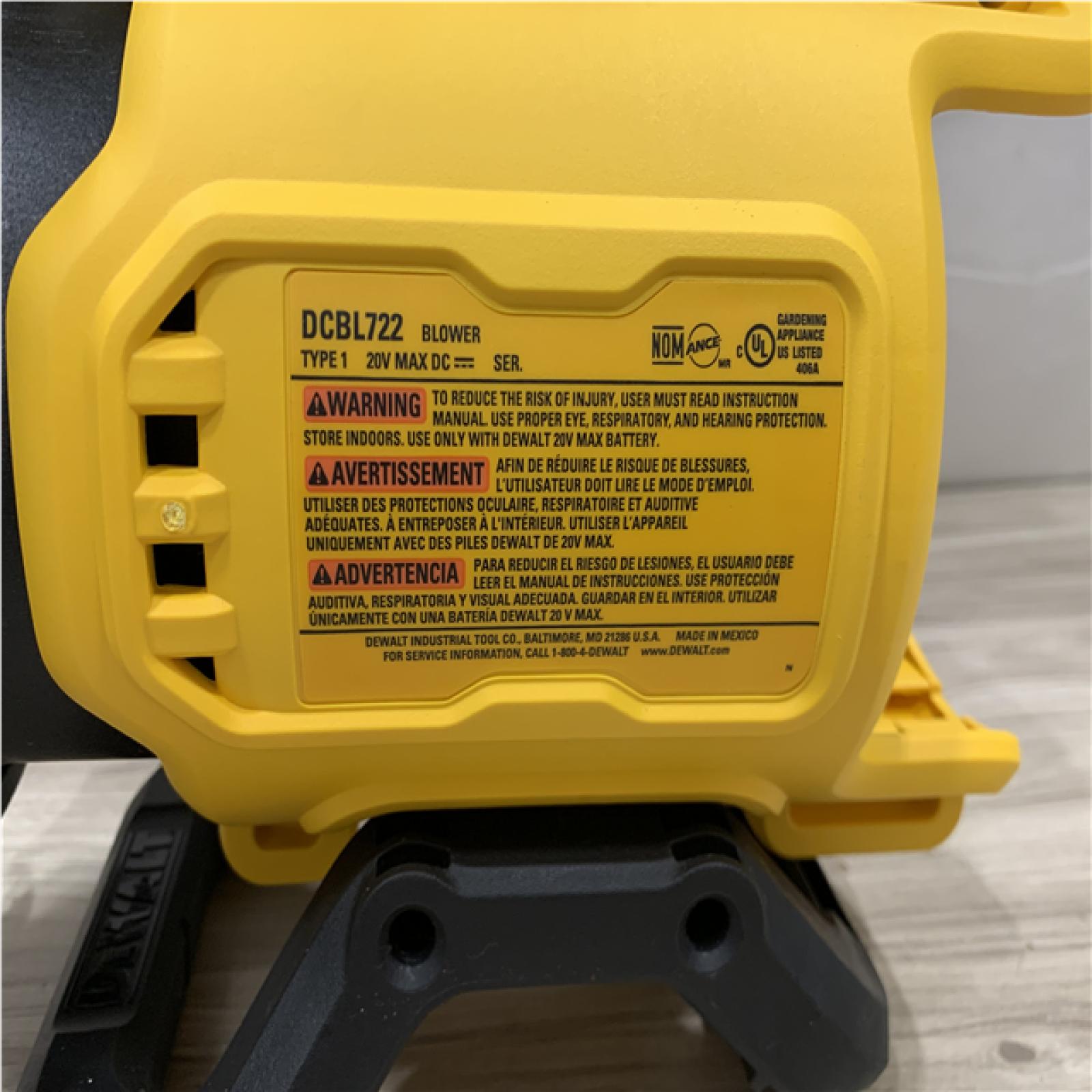 AS-IS DeWalt 20V MAX 125 MPH 450 CFM Brushless Cordless Battery Powered Blower Kit