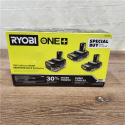 NEW! RYOBI ONE+ 18V Lithium-Ion 4.0 Ah HIGH PERFORMANCE Battery with (2) 2.0 Ah HIGH PERFORMANCE Batteries