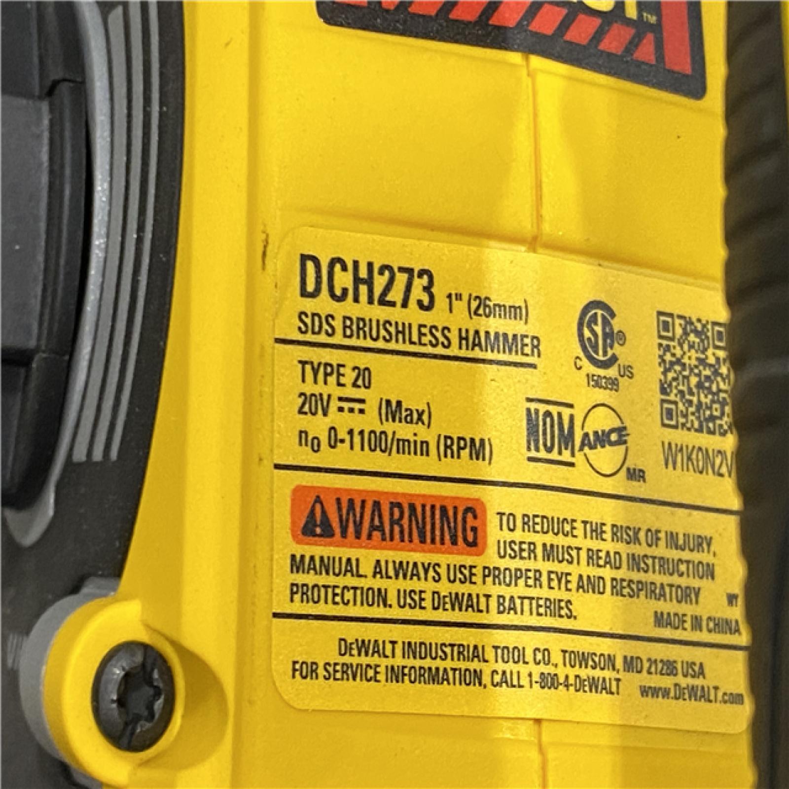 AS-IS DEWALT 20V MAX XR Cordless Brushless 1 in. SDS Plus L-Shape Rotary Hammer (Tool Only)