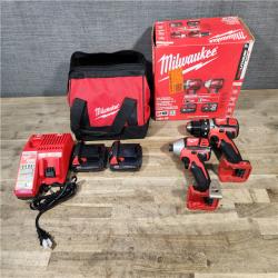 HOUSTON LOCATION - AS-IS Milwaukee M18 Brushed Cordless (2-Tool) Drill/Driver and Impact Driver Kit