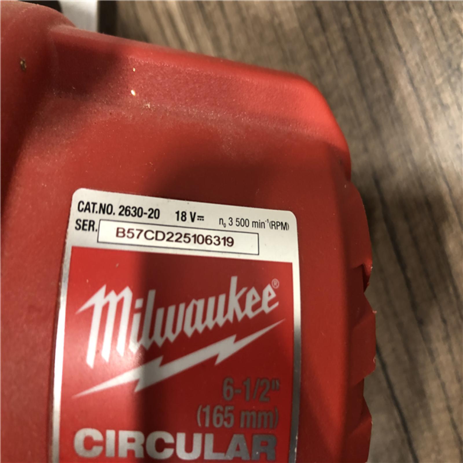 AS-IS Milwaukee 18V Lithium-Ion Cordless 6-1/2 in. Circular Saw (Tool-Only)