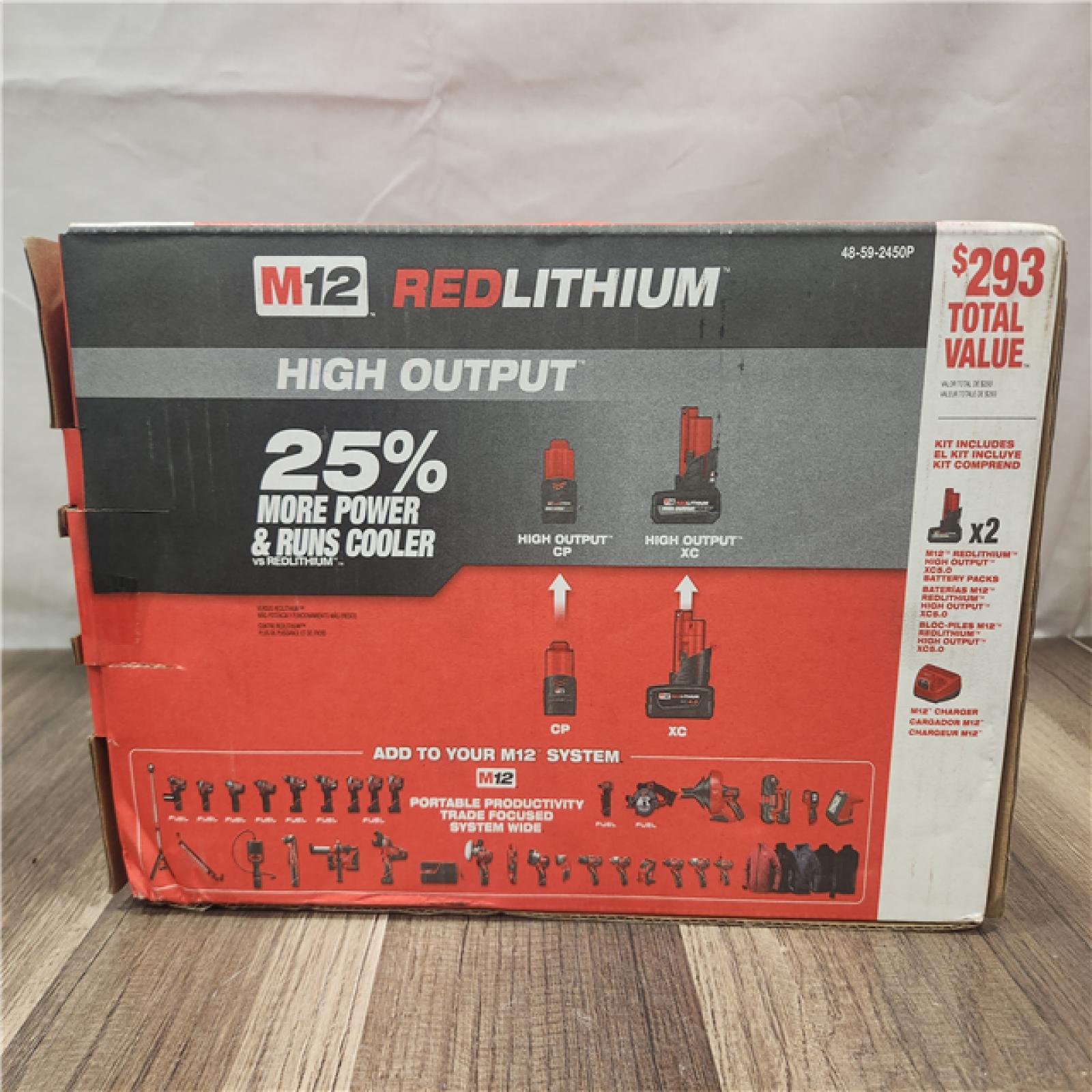 NEW- Milwaukee M12 12V Lithium-Ion XC High Output 5.0 Ah Battery Pack (2-Pack) Starter Kit with Charger