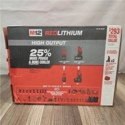 NEW- Milwaukee M12 12V Lithium-Ion XC High Output 5.0 Ah Battery Pack (2-Pack) Starter Kit with Charger