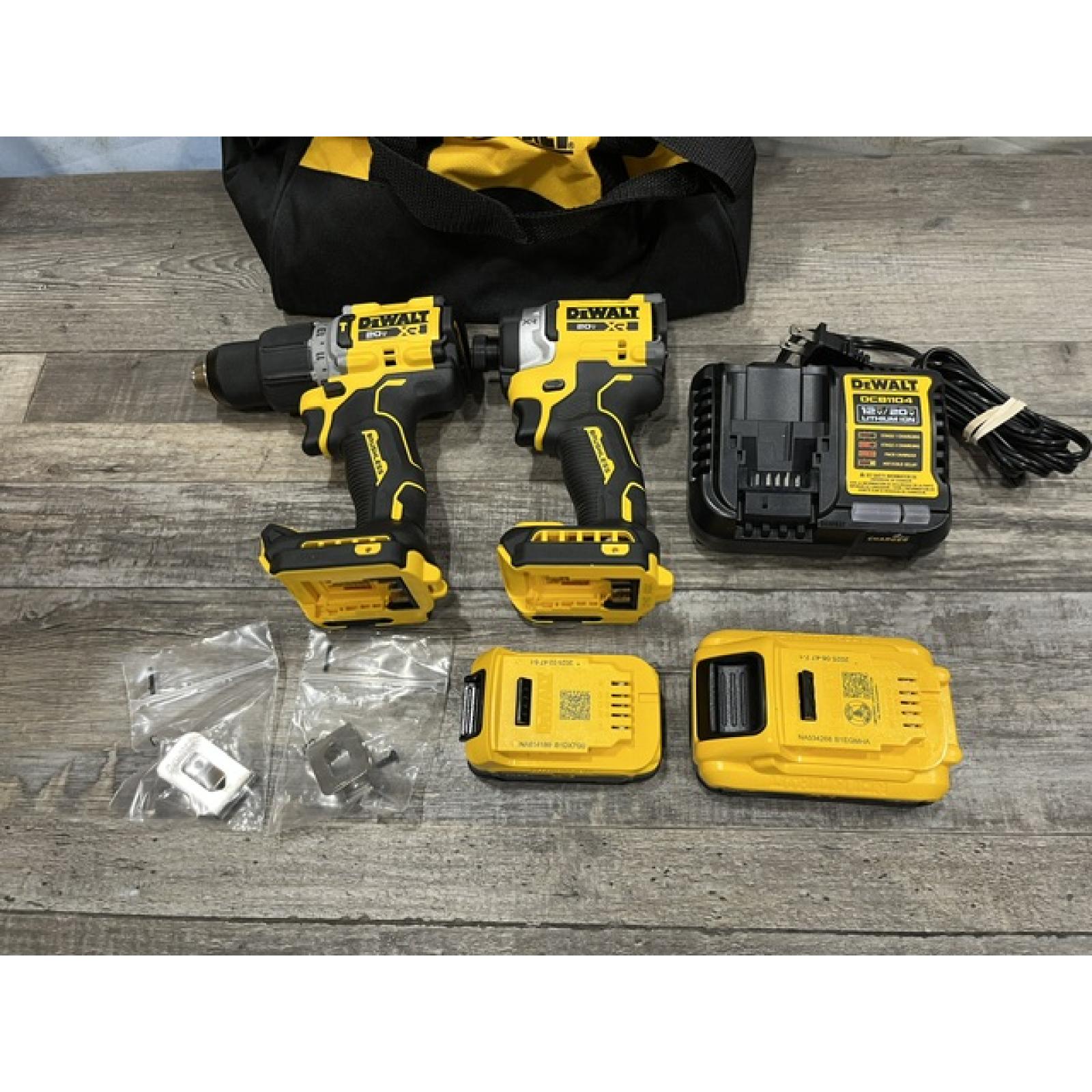 AS-IS DEWALT 20V XR Lithium-Ion Cordless 2-Tool Combo Kit
