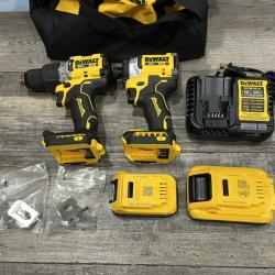 AS-IS DEWALT 20V XR Lithium-Ion Cordless 2-Tool Combo Kit