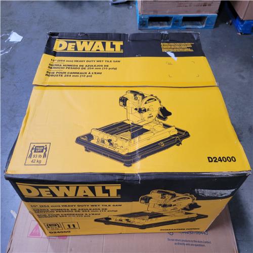 CALIFORNIA APPEARS NEW DEWALT 10 HEAVY DUTY WET TILE SAW