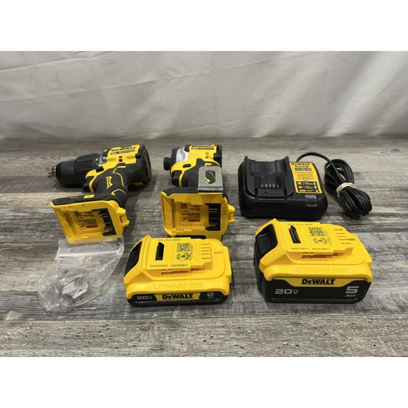 AS-IS DEWALT ATOMIC 20V MAX Lithium-Ion Cordless 2-Tool Combo Kit
