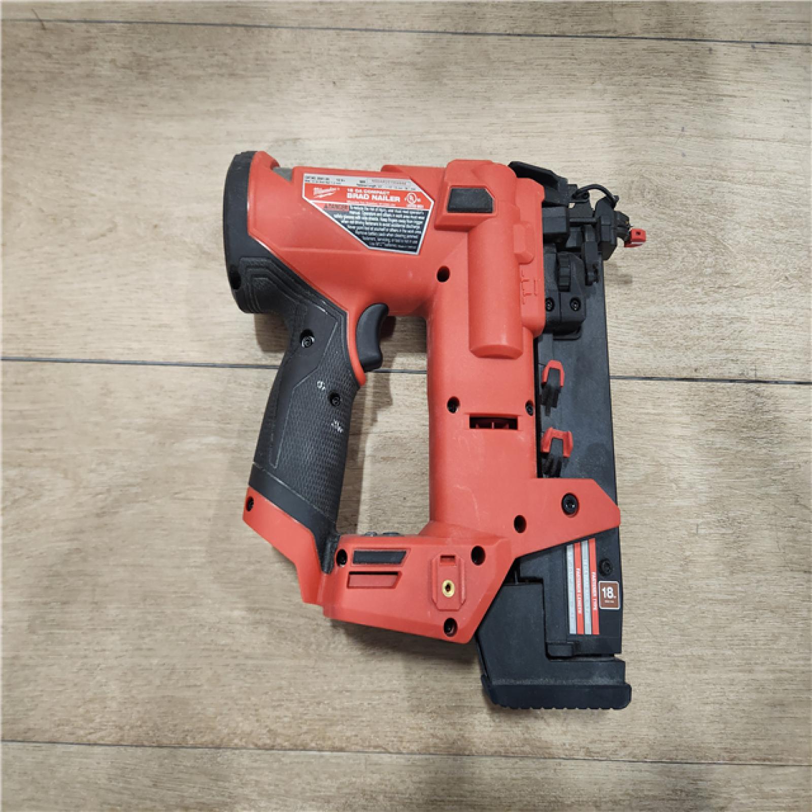 AS-IS- M12 FUEL 12-Volt Lithium-Ion Brushless Cordless 18-Guage Compact Brad Nailer (Tool Only)