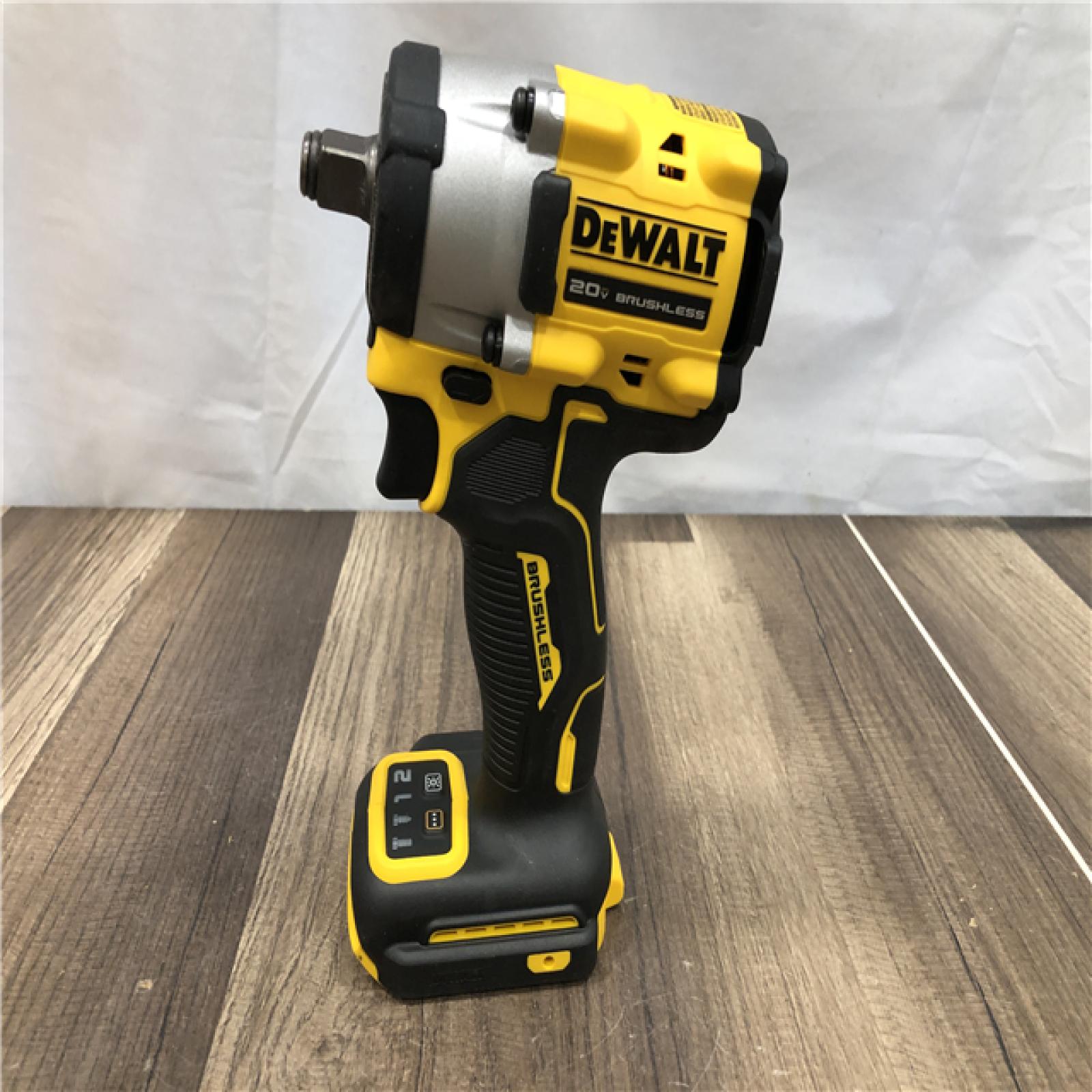 AS-IS DEWALT ATOMIC 20V MAX Cordless Brushless 1/2 in. Variable Speed Impact Wrench (Tool Only)