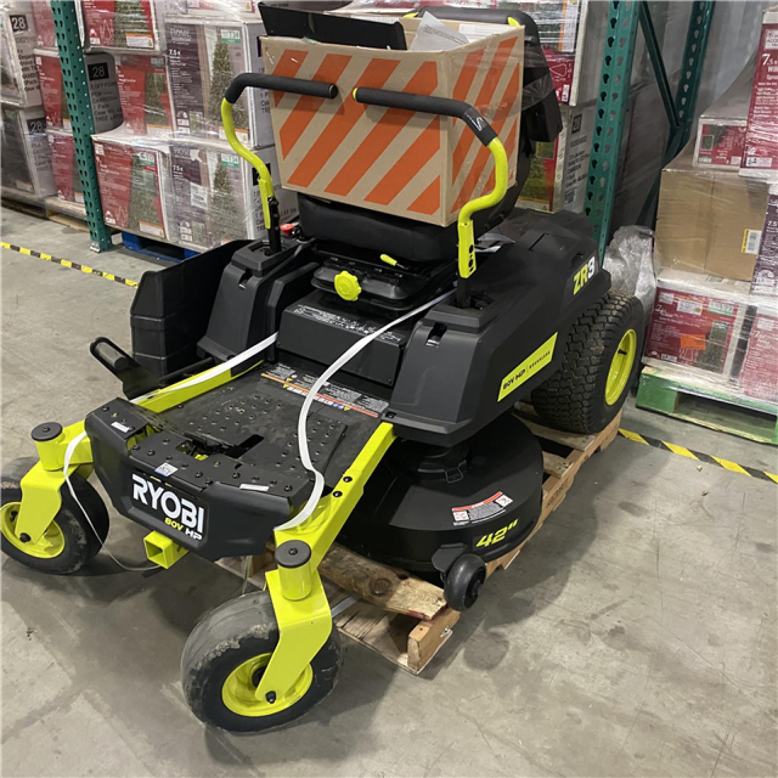Dallas Location - As-Is RYOBI ZR3 80V HP Brushless Battery Cordless Electric 42 in. Zero Turn Riding Lawn Mower with (2) 14.0 Ah Batteries and Charger
