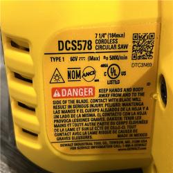AS-IS DEWALT FLEXVOLT 60V MAX Cordless Brushless 7-1/4 in. Circular Saw with Brake (Tool Only)