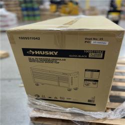 DALLAS LOCATION - Husky Modular Tool Storage 52 in. W x 20 in. D Standard Duty Black Mobile Workbench Cabinet