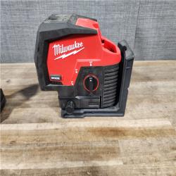 HOUSTON LOCATION - AS-IS Milwaukee Green 125 Ft. Cross Line and Plumb Points Laser Level Kit