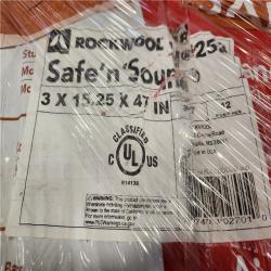Phoenix AS-IS Rockwool Safe 'n' Sound 3 in. x 15-1/4 in. x 47 in. Soundproofing and Fire Resistant Stone Wool Insulation Batt (358 sq. ft. 6-Bags)