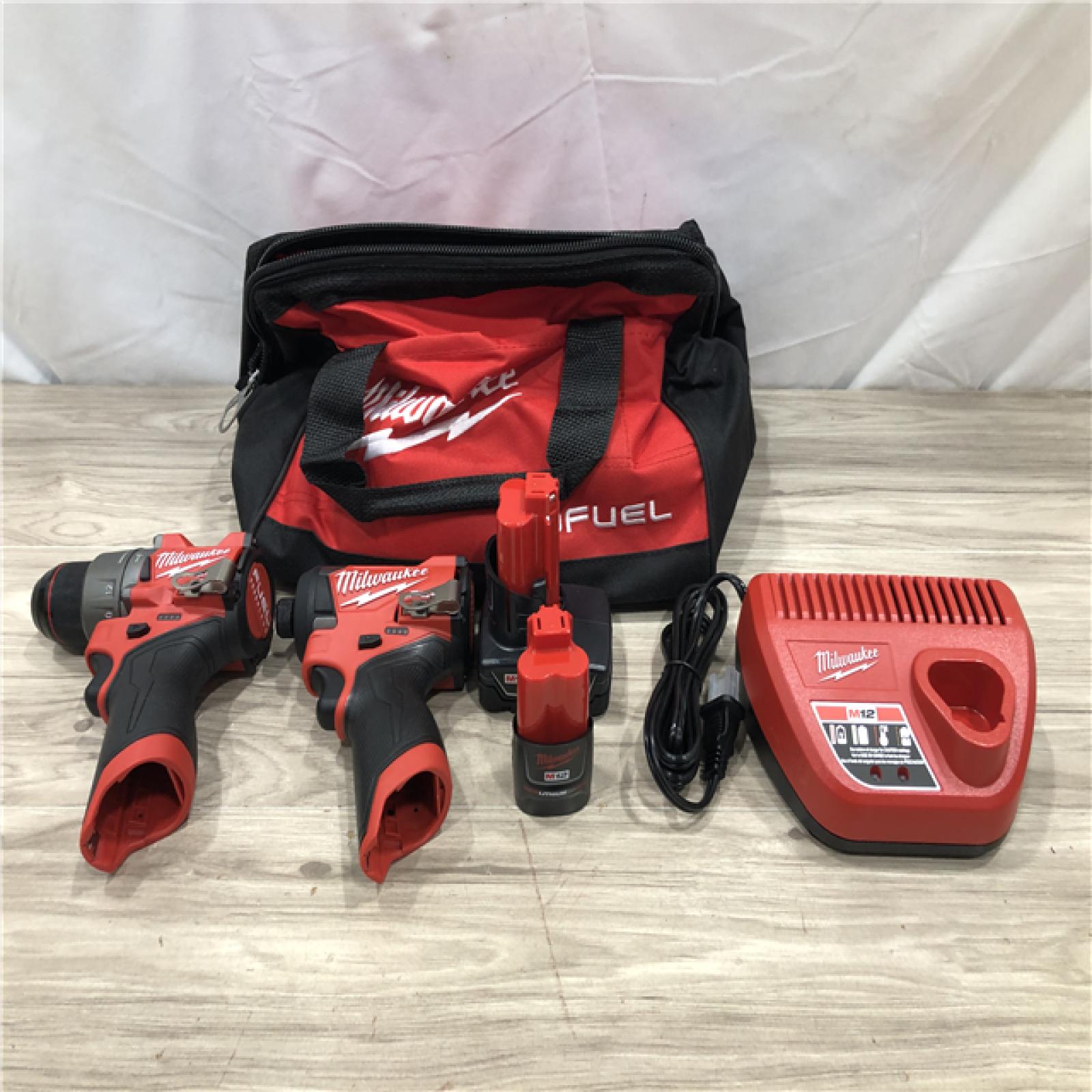 AS-IS Milwaukee M12 FUEL Cordless 2-Tool Combo Kit